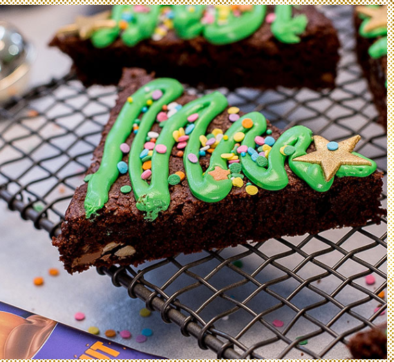 Festive Brownie Trees